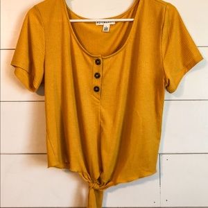 mustard blouse
